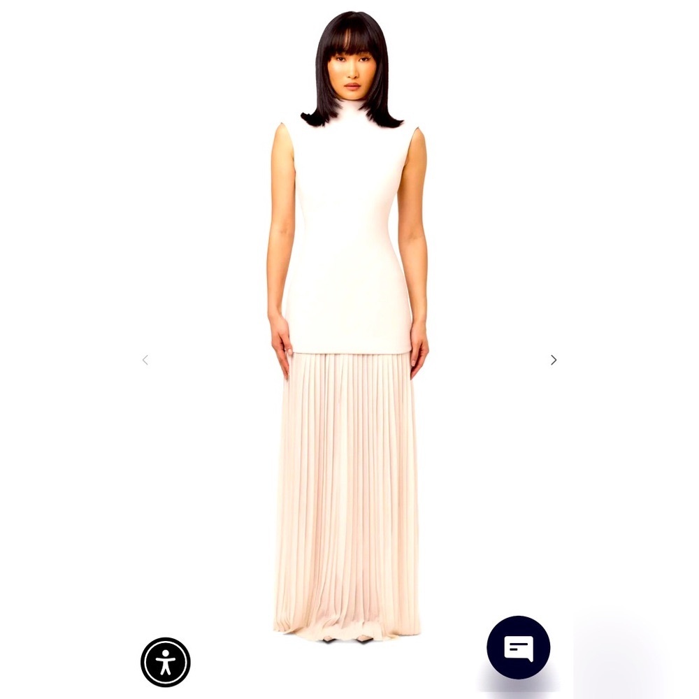 Pleated Sleeveless Maxi Dress